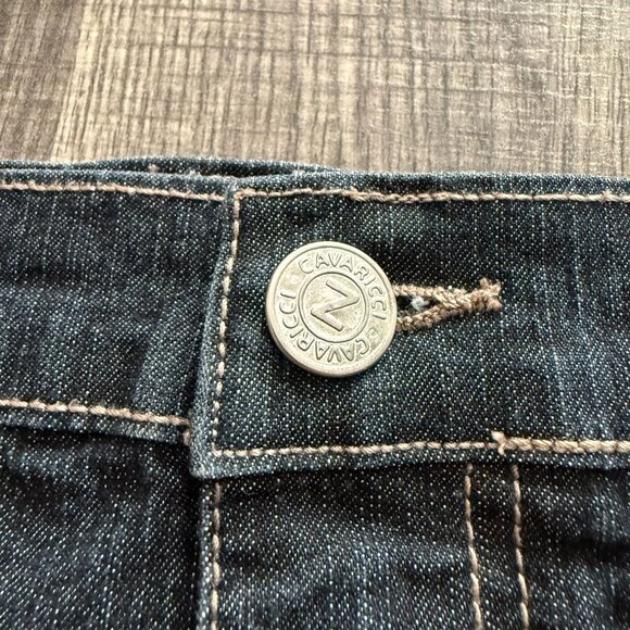 Vintage Z. Cavaricci Denim Mini Skirt Size 9 Y2K Style Front Pockets Side Slits - Picture 11 of 11